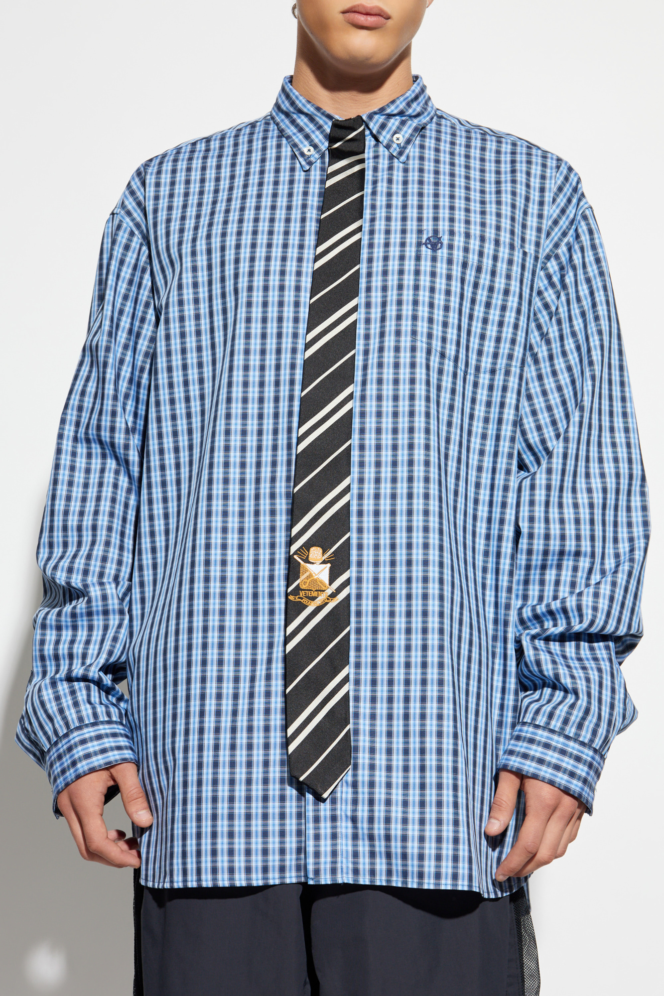 トップス y's BANG ON 2020AW Suspender Check Shirt y's BANG ON 2020AW Suspender Check Shirt